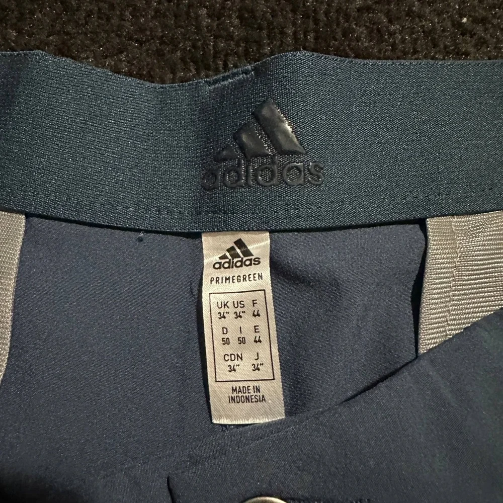 Adidas Shorts Mens Size 34 Primegreen Golf‎ Flat Front Blue Performance Stretch